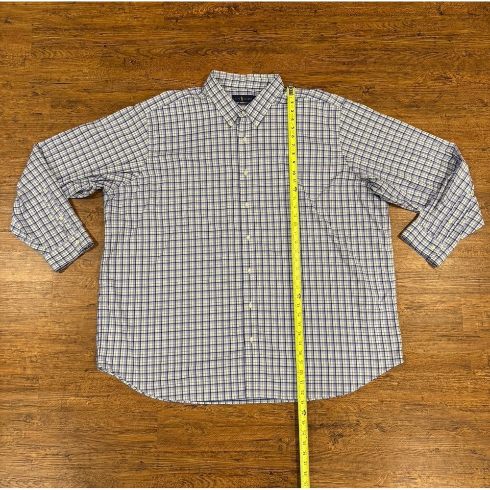 Polo Ralph Lauren Purple Check Performance Long Sleeve Button Down Shirt Men 4XB - Picture 7 of 9